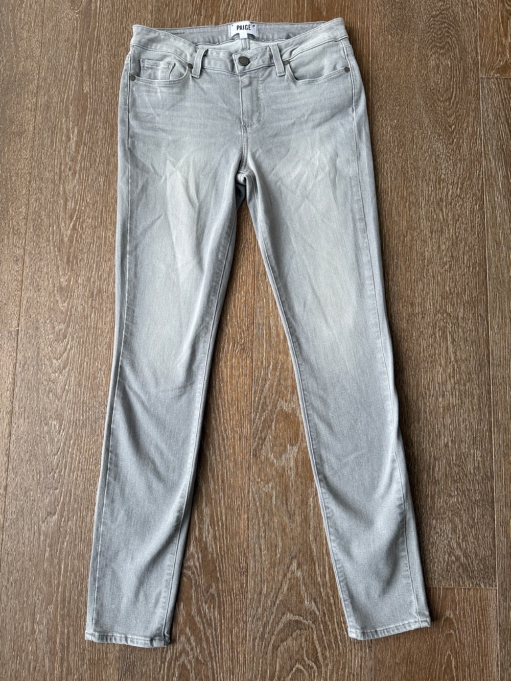 PAIGE Silver-Gray Skinny Jeans for Women